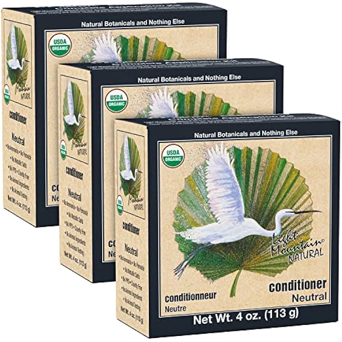 Light Mountain NATURAL HAIR CONDITIONER, NEUTRAL, 4 OZ (113 G) (PACK OF 3) - Image 1